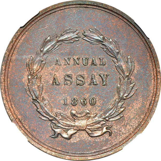 1860, 1867, and 1874 U.S. Assay Commission Medals certified by NGC, as described