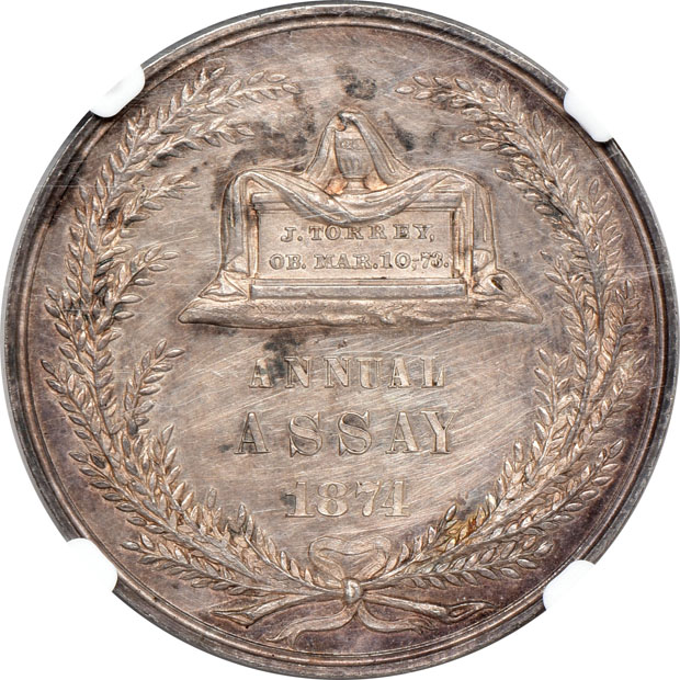 1860, 1867, and 1874 U.S. Assay Commission Medals certified by NGC, as described