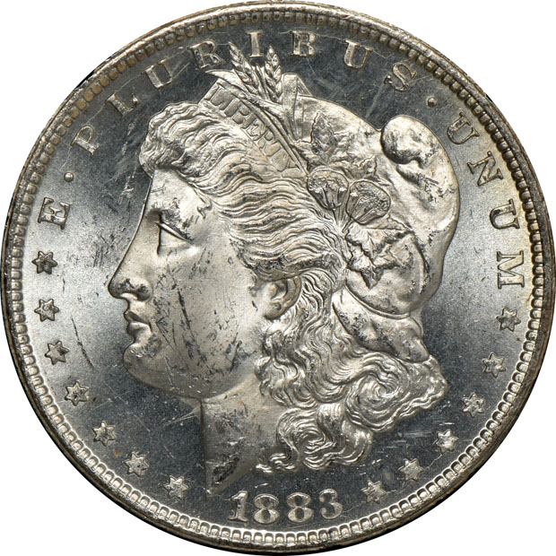 1883-CC GSA MS-63, and an 1883-CC GSA MS-64, both NGC