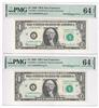 Error Currency - Run of nine sequential 1969 San Francisco FRN Misalignement Errors Fr# 1903-L - all PMG EPQ