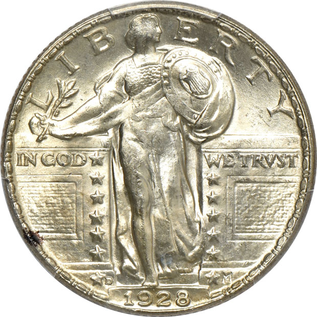 1928-D MS-66, and a 1929 MS-64, both PCGS