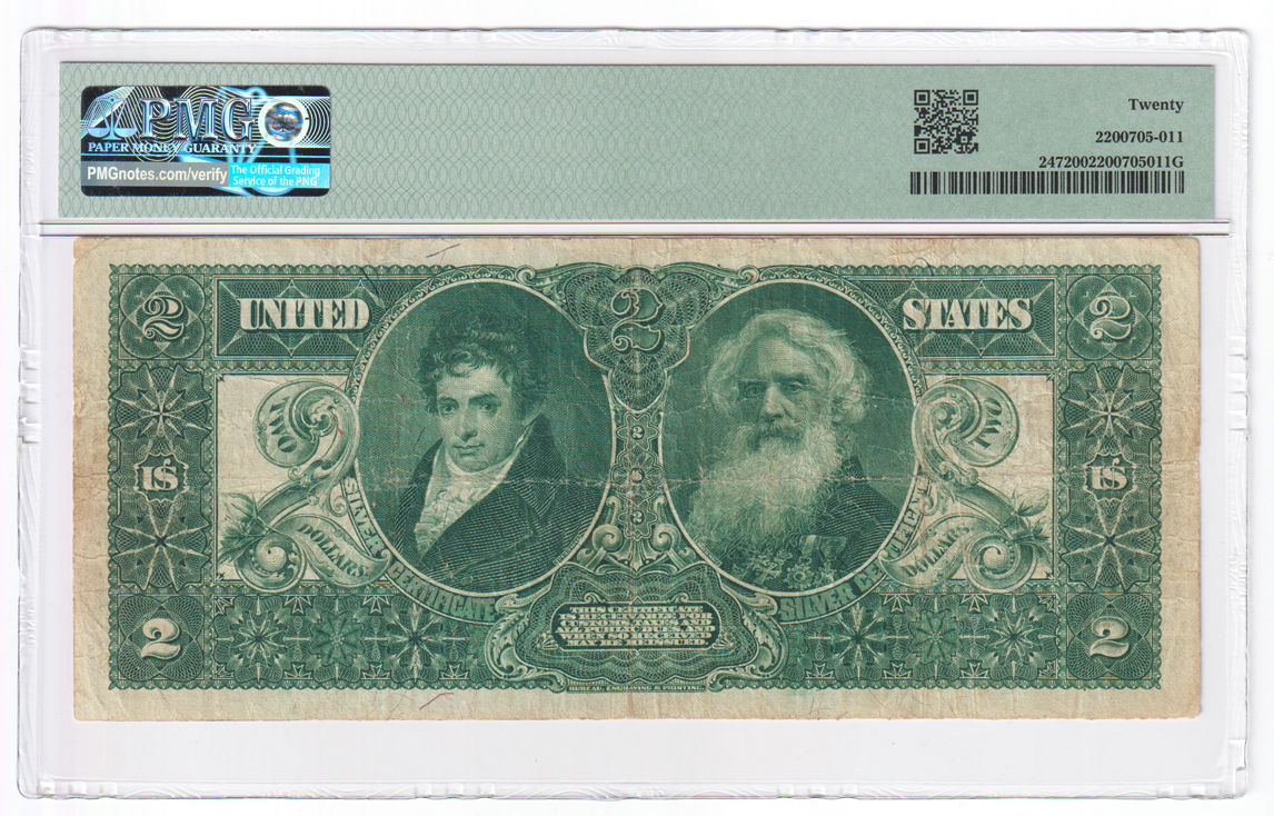 1896 $2 Educational Fr# 247 - PMG VF-20