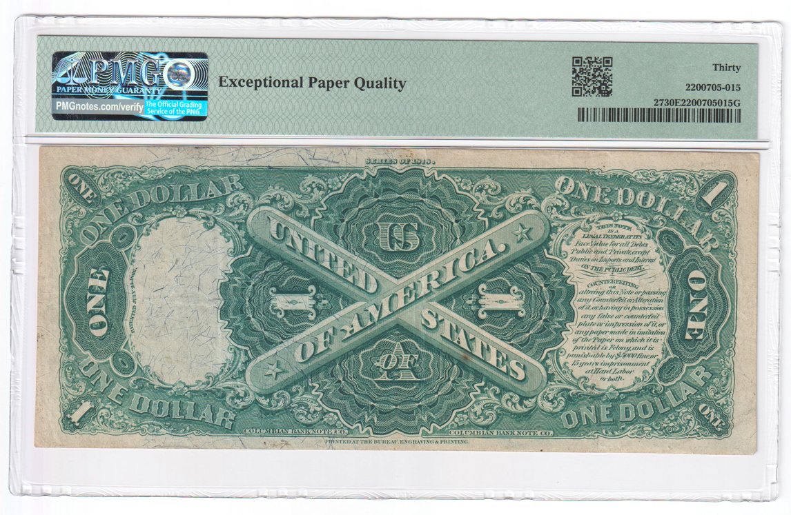 1878 $1 Fr# 27 - PMG VF-30 EPQ