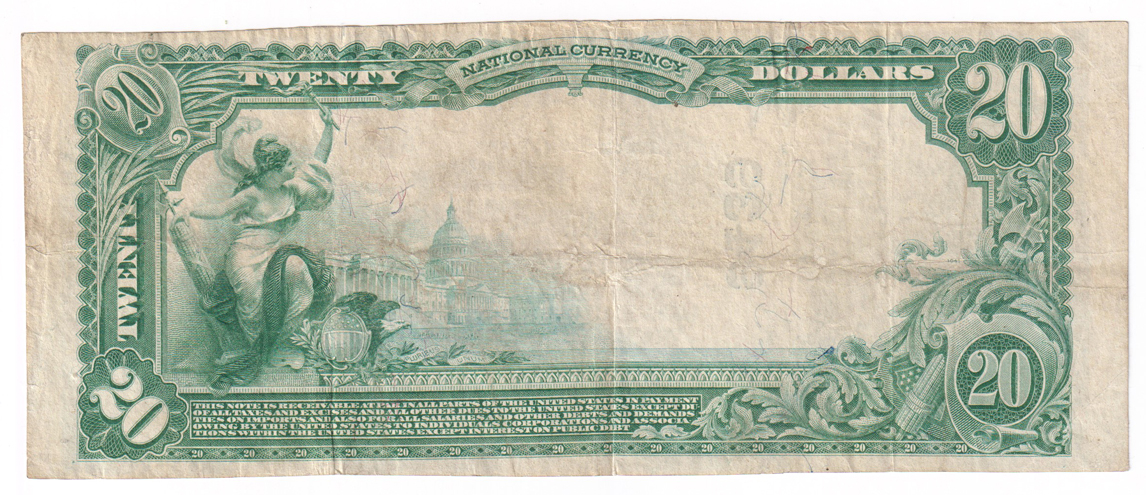 1902 $20 Blue Seal - Ridgway, IL Charter #9439 - VF