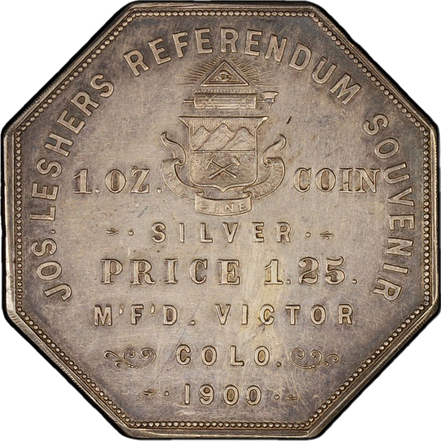1900 Lesher $1 A.B. Bumstead Type 2 HK-789 PCGS AU details/cleaned