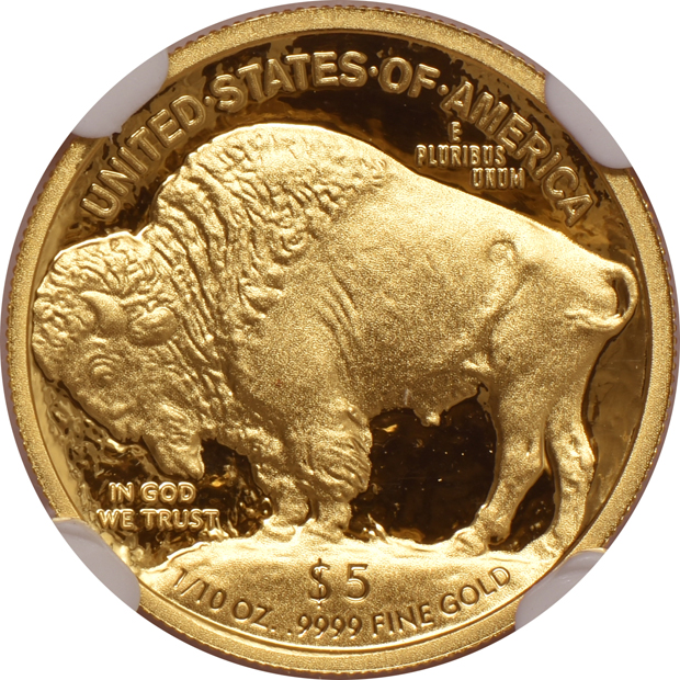 2008 W $5 1/10oz Gold Buffalo NGC PF-70 Ultra Cameo