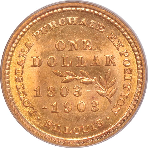 1903 $1 Louisiana Purchase McKinley PCGS MS-65