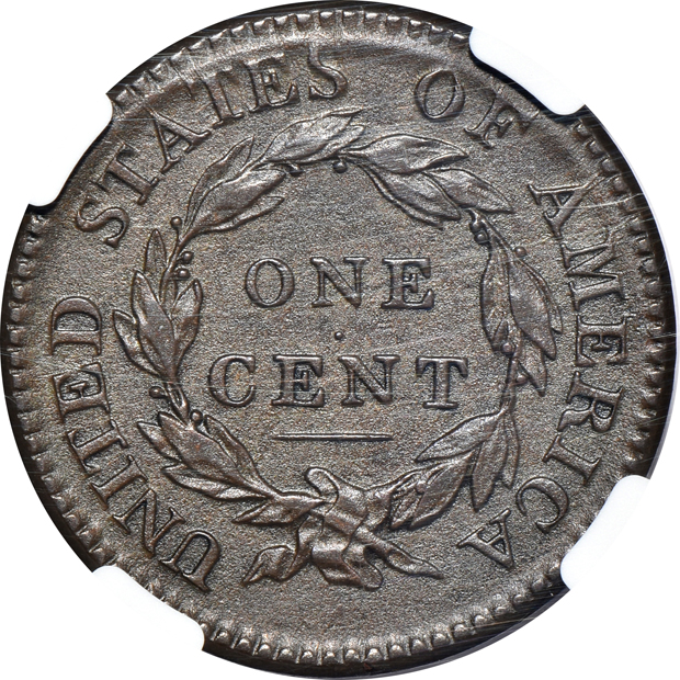 1814 Crosslet 4 S-294 NGC UNC details/environmental damage