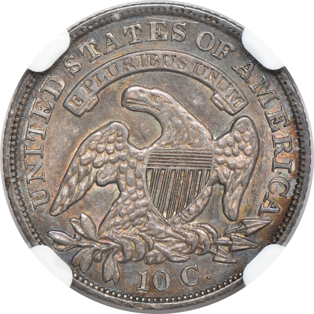 1830 Medium 10C JR-3 NGC MS-62