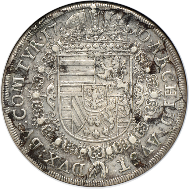 Austria - 1710/00 taler Hall-Dav-1018 - NGC AU details/cleaned