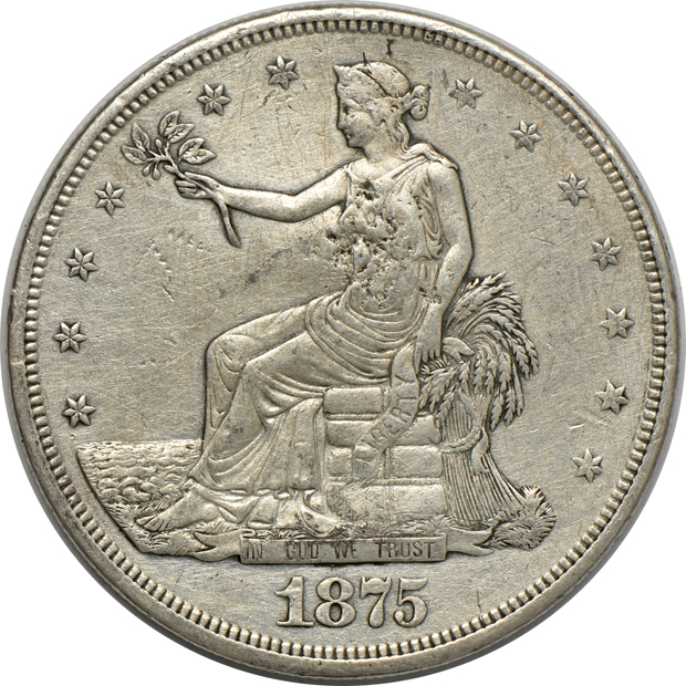 1875, 1875-CC, and 1877, all Chop Mark