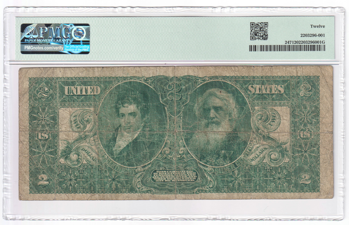 1896 $2 Educational Fr# 247 - PMG F-12