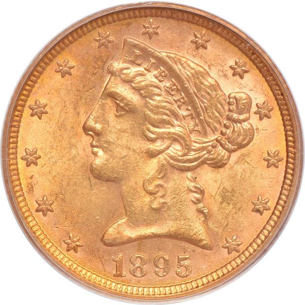 Four Uncirculated half-eagles, all PCGS (green label)