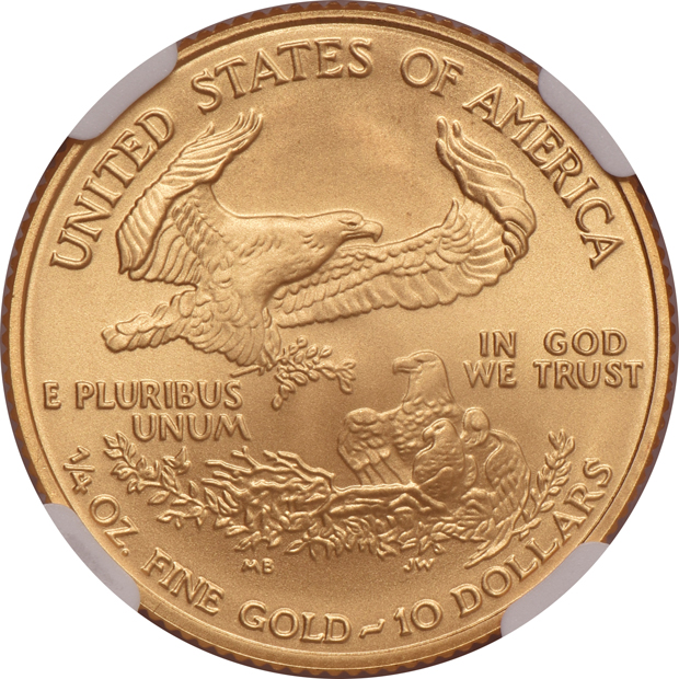 2008 W Burnished Collectors' Issue $10 1/4oz American Gold Eagle NGC MS-69