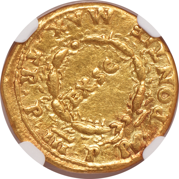 Roman Empire - AD 54-68 Nero Aureus - NGC VF/ex jewelry