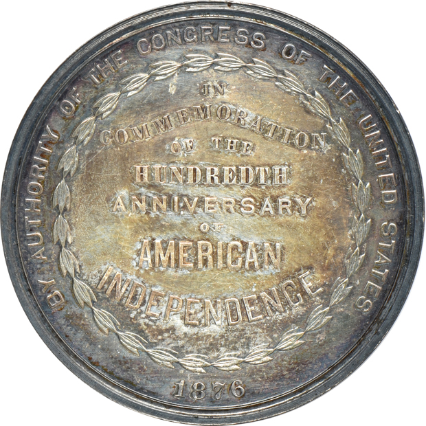 Two 1876 centennial medals in original holder