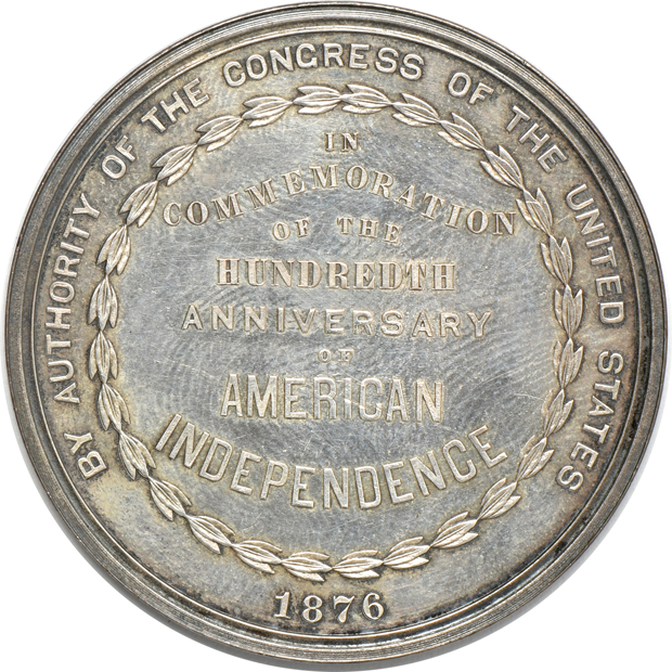 Two 1876 centennial medals in original holder