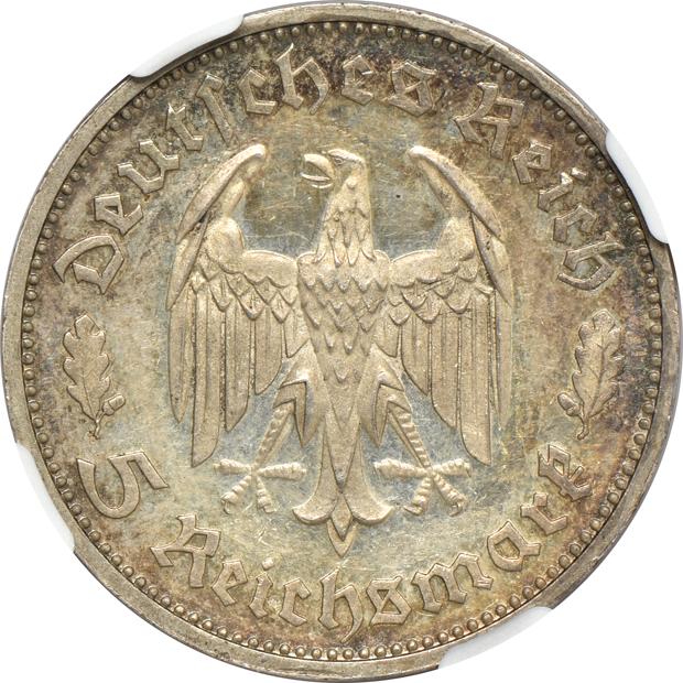 Germany - 1934-F 5 mark - NGC PR-61 CAMEO