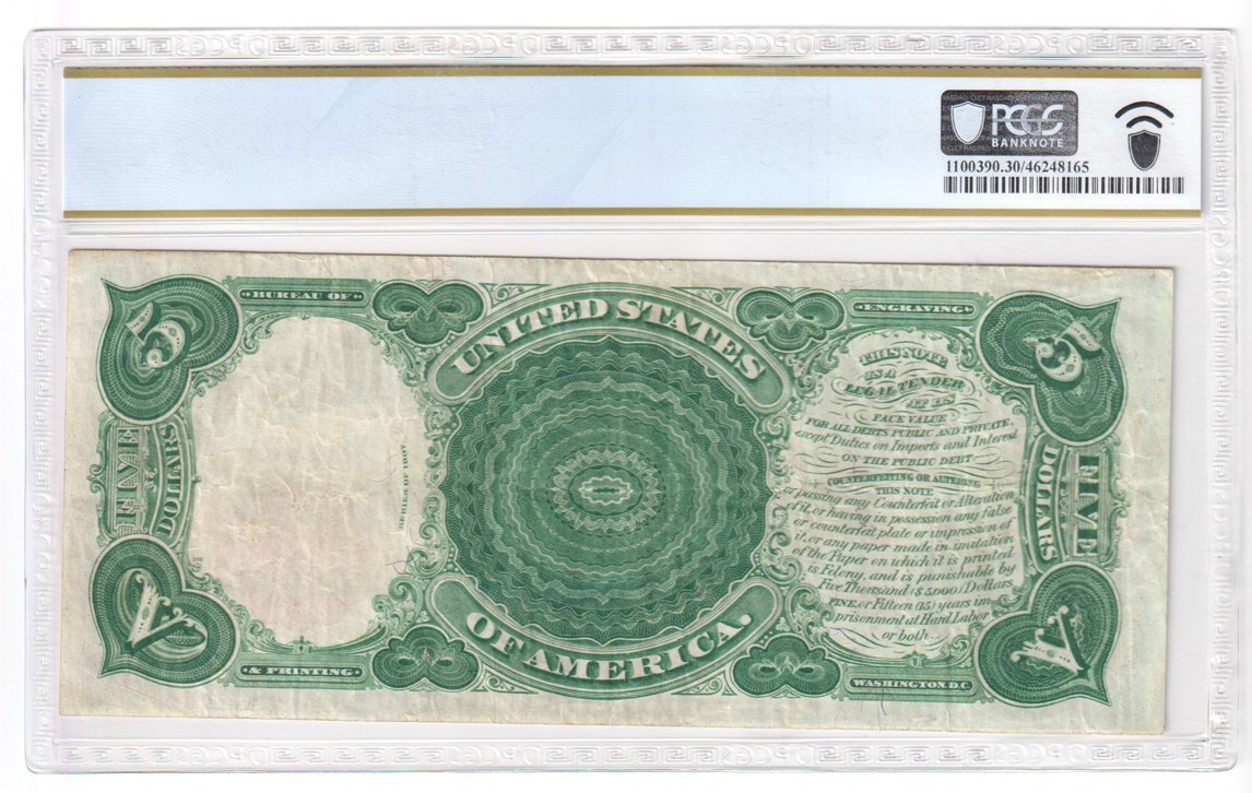 1907 $5 Woodchopper Star Fr# 91* - PCGS VF-30 PPQ