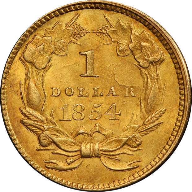 1854 Type 2 PCGS MS-62
