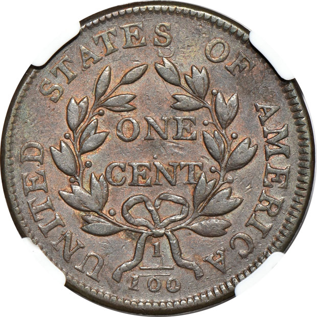 1803 No Stems large cent S-243 NGC VF details/environmental damage, and an 1804 Crosslet 4, Stems 1/2 cent PCGS AU-50