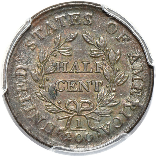 1803 No Stems large cent S-243 NGC VF details/environmental damage, and an 1804 Crosslet 4, Stems 1/2 cent PCGS AU-50