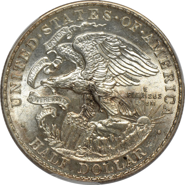 1918 Lincoln MS-63, 1925 Vancouber MS-65 (green label), and a 1936 Cleveland MS-65 (green label), all PCGS