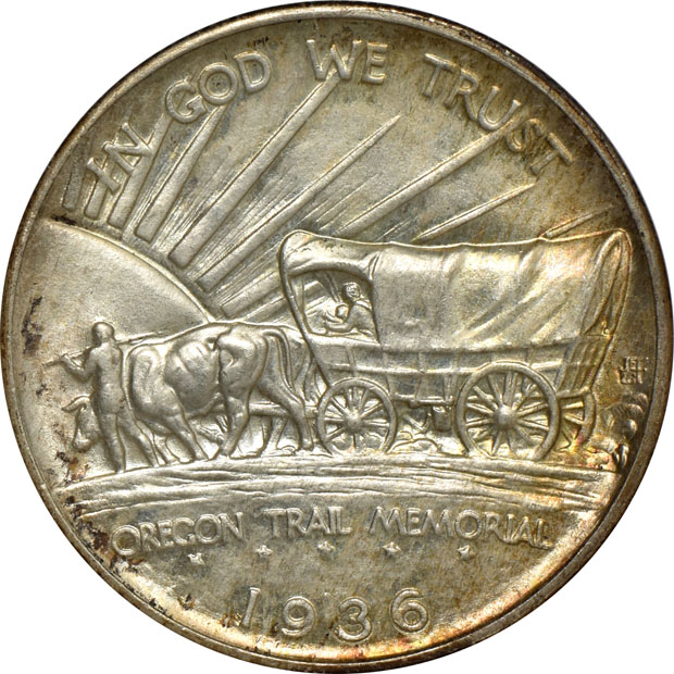 1936 Oregon MS-65, 1936-D Texas MS-66, and a 1936 York MS-65, all NGC (no line) CAC