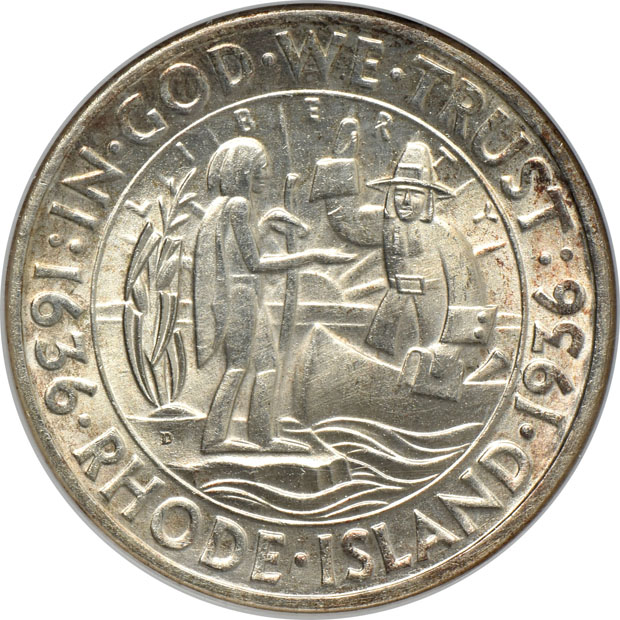 Five Uncirculated silver commemorative half-dollars certified by NGC (three CAC)