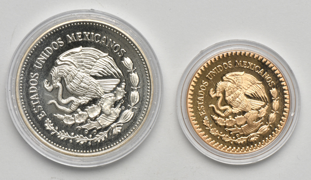 Mexico - 1985 two-coin 75th Anniversary Revolution Proof Set