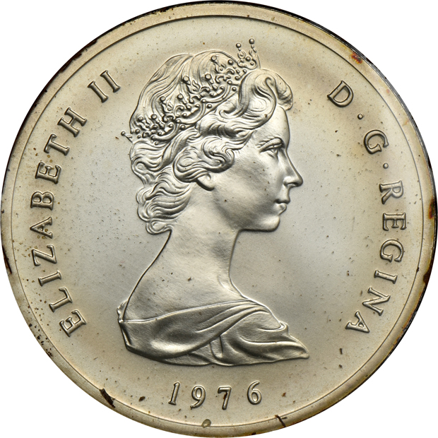 Turks And Caicos Islands - 1976 silver 20 crown, silver 50 crown, and gold 100 crown in original holder
