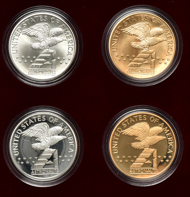 Collection of 1988 America in Space medal sets in original packaging