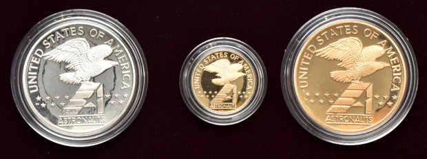 Collection of 1988 America in Space medal sets in original packaging