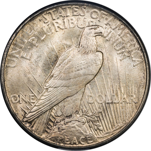 1921 Peace, High Relief CACG MS-65