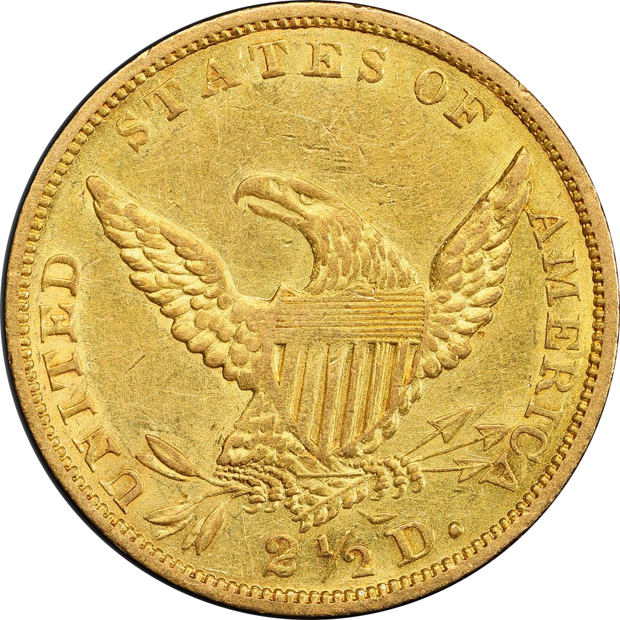 1836 Script 8 PCGS AU details/cleaned