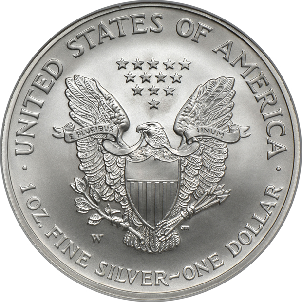 2008-W Reverse of 2007 Burnished Collectors' Issue 1oz American Silver Eagle NGC MS-70