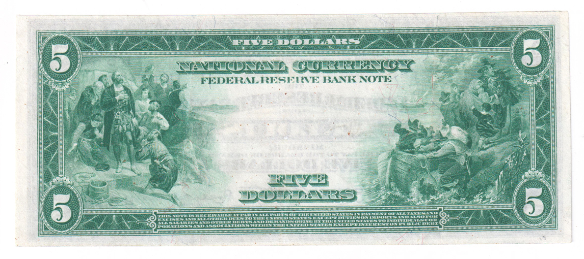 1918 $5 St. Louis Fr# 796 - AU
