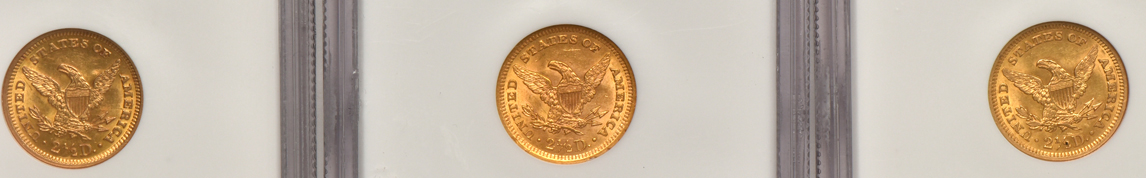 Seven different quarter eagles certified MS-61 by NGC