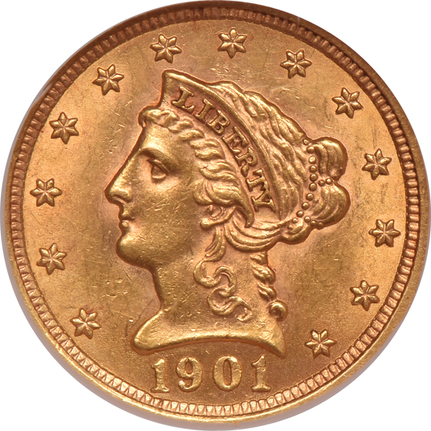 Seven different quarter eagles certified MS-61 by NGC