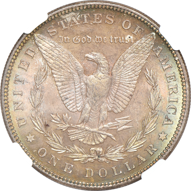 1885 NGC MS-64, 1886 PCGS MS-62, and 1898-O PCGS MS-64