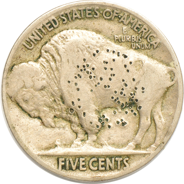 Three "hobo" nickels