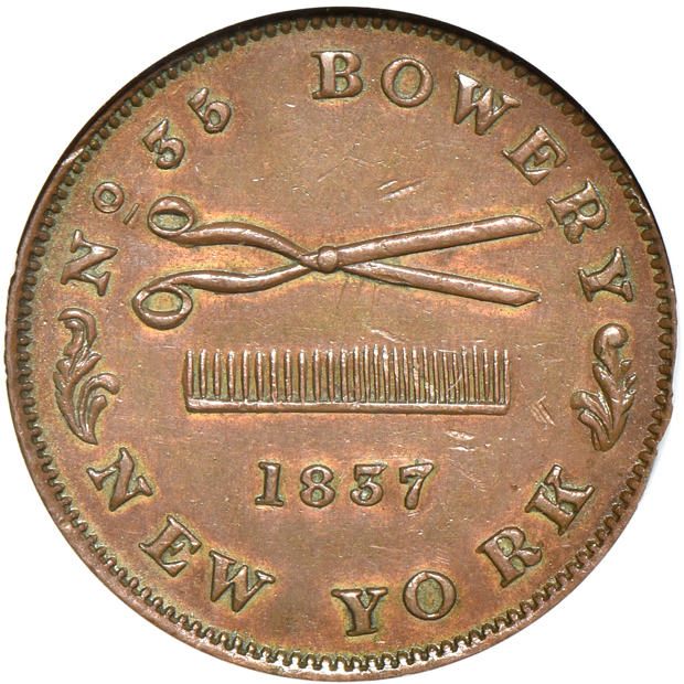 1834 HT-427 MS-62 BRN, 1837 HT-297 MS-62 BRN, and an 1837 HT-304 AU-55, all ANACS