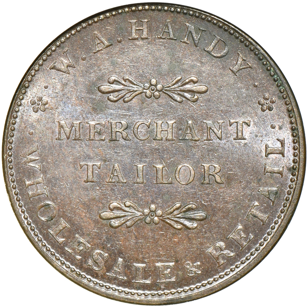 1834 HT-427 MS-62 BRN, 1837 HT-297 MS-62 BRN, and an 1837 HT-304 AU-55, all ANACS