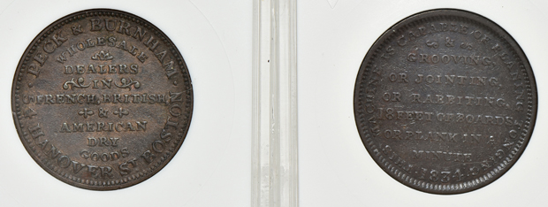 Six hard times tokens certified by ANACS