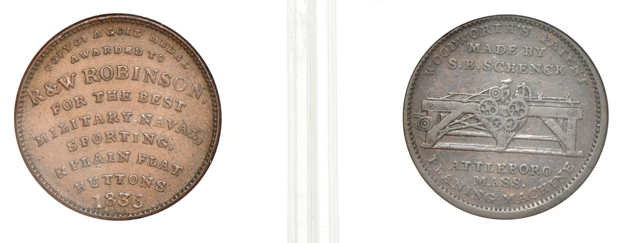Six hard times tokens certified by ANACS
