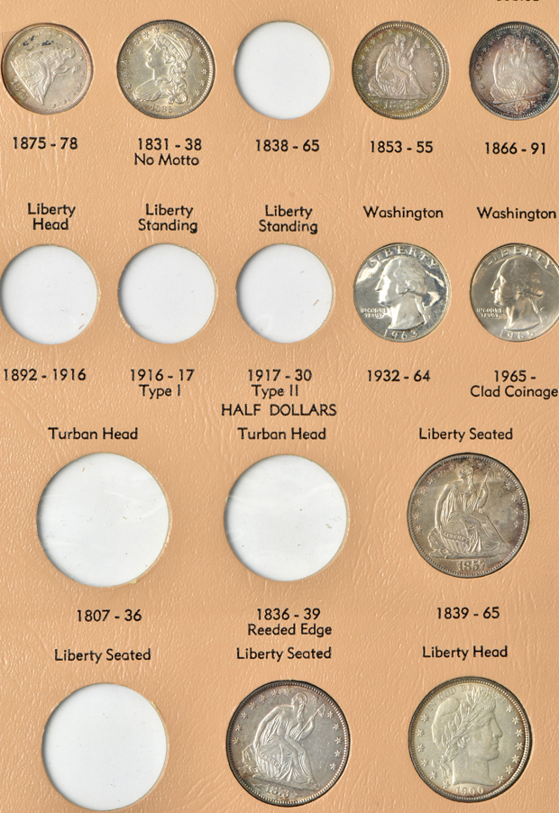Collection of 33 U.S. Type coins in a Dansco album