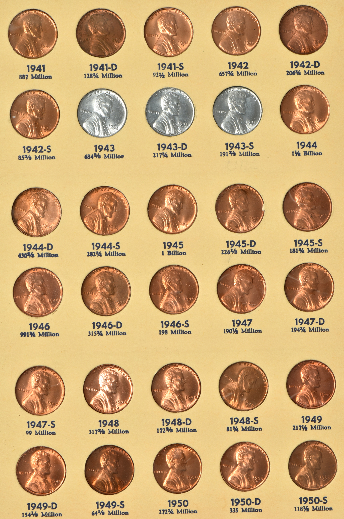 Collection of Lincolon cents is two Library of Coins albums