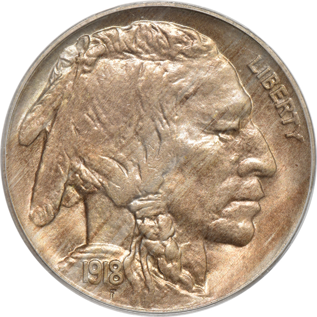 1913-D Type 2 MS-62 CAC, 1918 MS-63 CAC, and a 1918-D MS-62, all PCGS (green label)