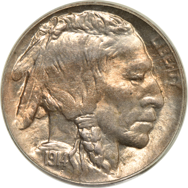 1913-S Type 1 MS-64, 1914-D MS-64, and a 1915-D MS-63, all PCGS (green label)