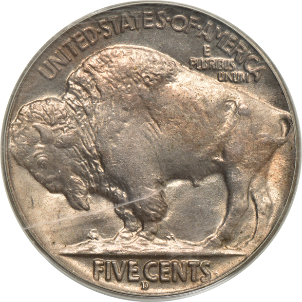1913-S Type 1 MS-64, 1914-D MS-64, and a 1915-D MS-63, all PCGS (green label)